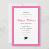 Modernes Foto der 2023-Skriptklasse mit heißen ros Einladung (Rückseite)