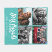 Modernes Foto der besten Freunde | AQUAMARIN Fleecedecke (Vorderseite (Horizontal))