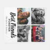 Modernes Foto der besten Freunde Fleecedecke (Vorderseite (Horizontal))