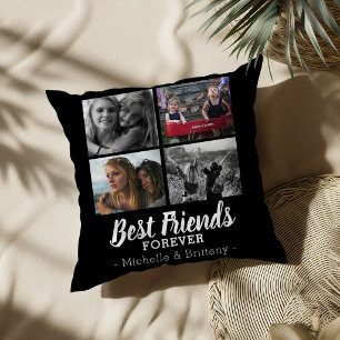 Modernes Foto der besten Freunde für immer Kissen
