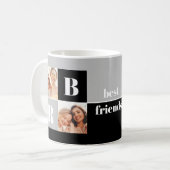 Modernes Foto der besten Freunde Kaffeetasse (Vorderseite Links)