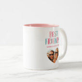 Modernes Foto der besten Freunde Zweifarbige Tasse (VorderseiteRechts)