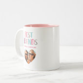 Modernes Foto der besten Freunde Zweifarbige Tasse (Vorderseite Links)