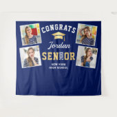 Modernes Foto der Golden Navy im Hintergrund Wandteppich (Vorderseite (Horizontal))