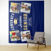 Modernes Foto der Golden Navy im Hintergrund Wandteppich (Beispiel)