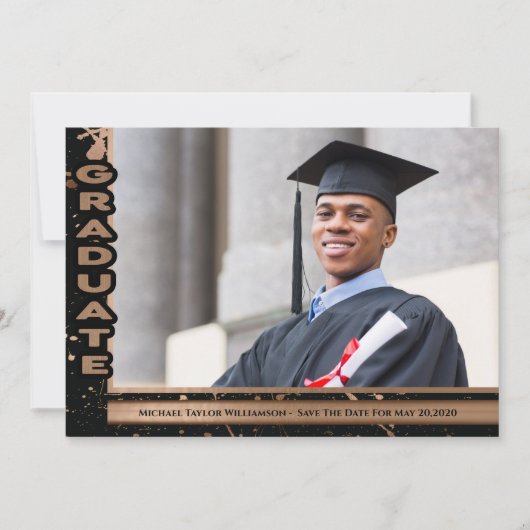 Modernes Foto der Graduate School Save The Date (Vorderseite)