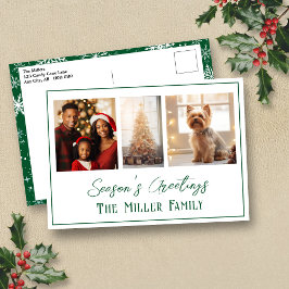 Modernes Foto der grünen Linie Postkarte