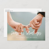 Modernes Foto der Grüße der Jahreszeit Postkarte (Vorne/Hinten)