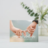 Modernes Foto der Grüße der Jahreszeit Postkarte (Stehend Vorderseite)