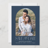 Modernes Foto der Marine Save The Date (Vorderseite)