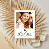 Modernes Foto der Minimalistisch Graduierungsparte Dankeskarte