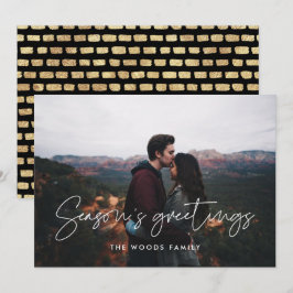 Modernes Foto der Minimalistischen Jahreszeit Feiertagskarte