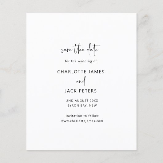 Modernes Foto des Haushalts Save the Date Flyer (Hinten)