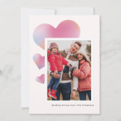 Modernes Foto des Herzens Valentinstag Feiertagskarte (Vorderseite)