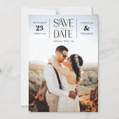 Modernes Foto des Typs eines Hipsters Save the Dat Magneteinladung (Vorderseite)