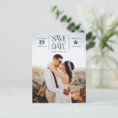 Modernes Foto des Typs eines Hipsters Save the Dat Postkarte (Stehend Vorderseite)