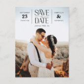 Modernes Foto des Typs eines Hipsters Save the Dat Postkarte (Vorderseite)