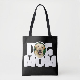 Modernes Foto Dog Mama Einfach Schwarz Tasche