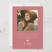 Modernes Foto Doodle Abschluss Rosa Ankündigung (Rückseite)