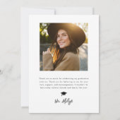 Modernes Foto Doodle Abschluss Weißer Abschluss Ankündigung (Rückseite)