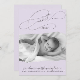 Modernes Foto-Drehpapier Frame Birth Ankündigung