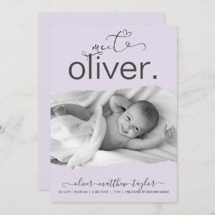 Modernes Foto-Drehpapier Frame Birth Ankündigung