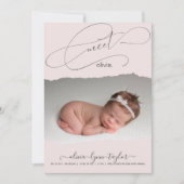 Modernes Foto-Drehpapier Frame Birth Ankündigung (Vorderseite)