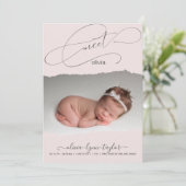 Modernes Foto-Drehpapier Frame Birth Ankündigung (Stehend Vorderseite)