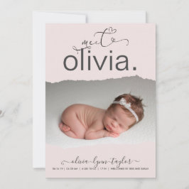 Modernes Foto-Drehpapier Frame Birth Ankündigung