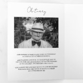 Modernes Foto-Dreifach-Beerdigungsdenkprogramm Dreifach Gefaltete Ankündigung (Innen Erste Seite)