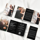 Modernes Foto dreiseitige Hochzeitseinladung Dreifach-gefaltete Programmkarte