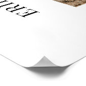 Modernes Foto Dusty Blue Begrüßungszeichen Poster (Ecke)