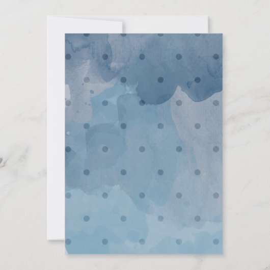 Modernes Foto Dusty Blue Save the Date Hochzeit (Rückseite)