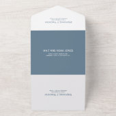 Modernes Foto Dusty Blue Wedding RSVP All In One Einladung (Außenbereich)