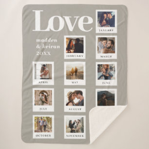 Modernes Foto Ehepaar Liebe Jubiläum Valentine Sherpadecke