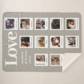 Modernes Foto Ehepaar Liebe Jubiläum Valentine Sherpadecke (Vorderseite (Horizontal))