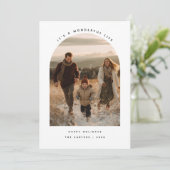 Modernes Foto Ein wunderschönes Leben Feiertagskarte (Stehend Vorderseite)