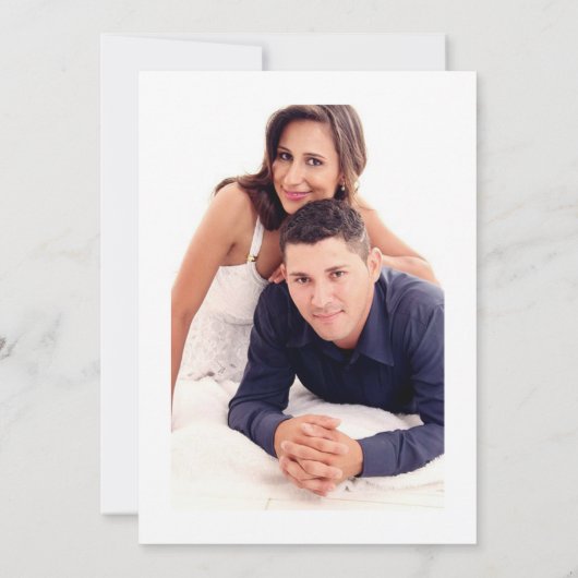 Modernes Foto einer engagierten Partei Einladung (Rückseite)