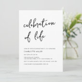 Modernes Foto - einfach das Feiern eines Lebensden Einladung (Stehend Vorderseite)