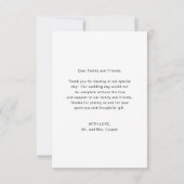 Modernes Foto Einfache Liebe und Dank Hochzeit Dankeskarte (Rückseite)