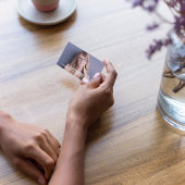 Modernes Foto Einfache schwarze QR-Code Soziale Me Visitenkarte