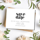 Modernes Foto Einfache Typografie Hochzeit Save The Date