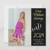 Modernes Foto Einfaches Abschluss Einladung (Vorderseite)