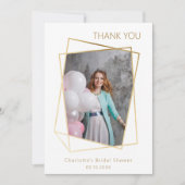Modernes Foto einfaches Brautparty Danke Karte (Vorderseite)