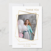 Modernes Foto einfaches Brautparty Danke Karte (Vorderseite)