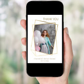 Modernes Foto einfaches Brautparty Danke Karte