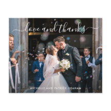 Modernes Foto Einfaches Hochzeitsbudget Dankeschön