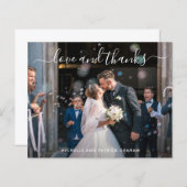 Modernes Foto Einfaches Hochzeitsbudget Dankeschön (Vorne/Hinten)