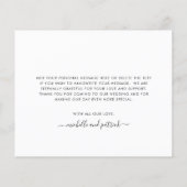 Modernes Foto Einfaches Hochzeitsbudget Dankeschön (Rückseite)