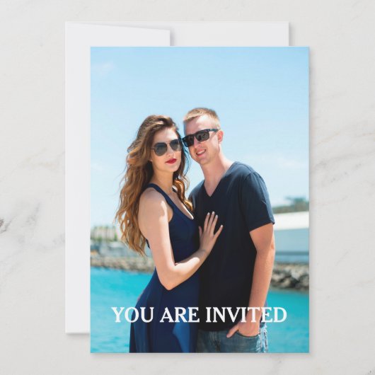 Modernes Foto Einladung (Vorderseite)